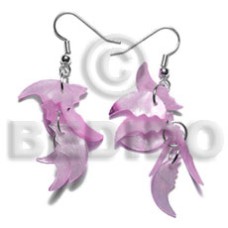 Dangling 17mmx8mm pastel pink hammershell Dangling 17mmx8mm pastel pink hammershell