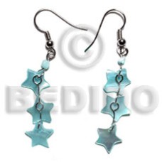 Dangling 10mm aqua blue triple Dangling 10mm aqua blue triple