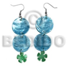 Dangling double round 25mm blue Dangling double round 25mm blue