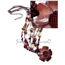 3 rows brown wax cords 3 rows brown wax cords