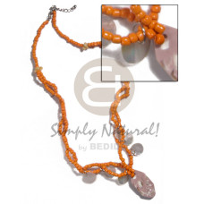 Orange intertwined glass beads Orange intertwined glass beads