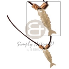 Leather thong fishbone hammershell