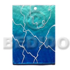 35mmx30mm rectangular graduated blue painted 35mmx30mm rectangular graduated blue painted