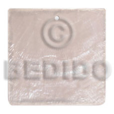 40mm square natural white capiz