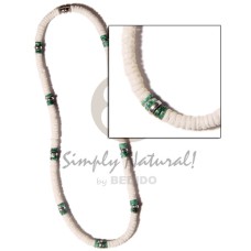 Dark green white clam combination