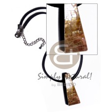 48mmx18mm triangular laminated cracking brownlip