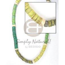 4-5mm coco heishe 3 green 4-5mm coco heishe 3 green