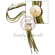 4 layer green tones tassled 4 layer green tones tassled