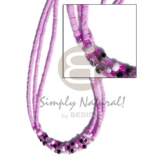 3 rows lilac coco heishe 3 rows lilac coco heishe