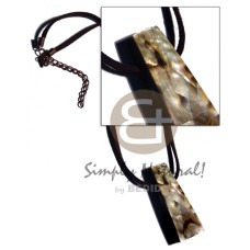 48mmx18mm triangular laminated cracking brownlip