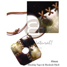 Leather thong black tab black Leather thong black tab black