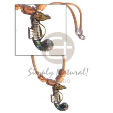 Sea horse pendant inlay