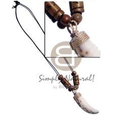 Cowrie tiger tooth pendant Cowrie tiger tooth pendant