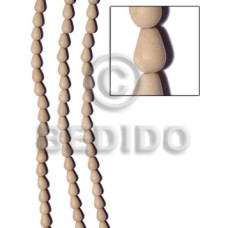 Natural white wood teardrop 8mmx10mm