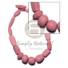 Natural wood beads dyed in Natural wood beads dyed in