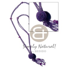 2 rows tassled lavender glass 2 rows tassled lavender glass