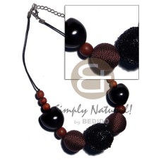 20mm 25mm round wrapped wood beads