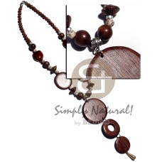 Round woods beads brown Round woods beads brown